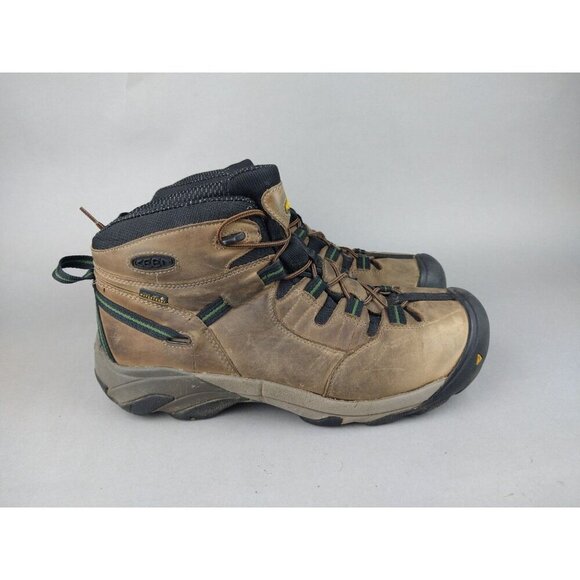 Keen Targhee II Mid ATSM F2413-11 EH Waterproof Brown Leather Work Boots Mens 13 - Picture 1 of 11